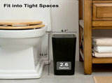 2 Pack Plastic Trash Can with Press Top Lid, 2.6 gal Modern Garbage Can, Small Wastebasket for 71173807