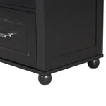 ZUN Tall Bathroom Storage Cabinet, Freestanding Storage Cabinet with Two Drawers and Adjustable Shelf, 48632964