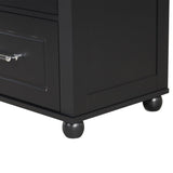 ZUN Tall Bathroom Storage Cabinet, Freestanding Storage Cabinet with Two Drawers and Adjustable Shelf, 48632964