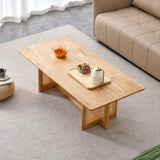 Chinese style log wind Imitation rattan tea table rectangular solid wood coffee table small family W115191494