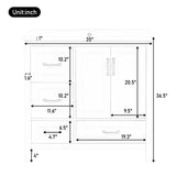 36 inch Bathroom Vanity with Sink, One Cabinet with Soft-closing Doors, 4 Soft-Closing Drawers, N759P292552K