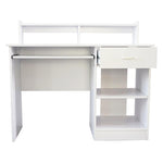 ZUN General Style Modern E1 15MM Chipboard Computer Desk White 79137938