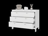 White 3-Drawer Chest with Functional Storage B062P486506
