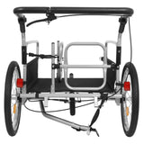 3-in-1 Heavy-Duty Bike Cargo Trailer E-Bike Compatible Steel Frame, 110lb Capacity, Convertible W2932P289394