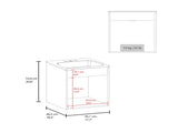 Bathroom Vanity 20.8" H, 2 Doors, White - Bathroom B097P395871