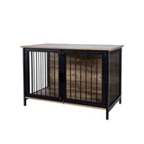 ZUN Wooden Dog Crate Large/Medium Dog, Dog Kennel Large Breed, Indoor Dog Cage W331P225795