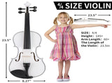 Full Size 4/4 Violin Set for Adults Beginners Students with Hard Case,Violin 67556095