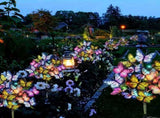 4-piece set of 160 LED 68 butterfly solar lights, used for garden and yard decoration, Christmas 92991245