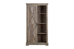 ZUN Tall Storage Cabinet Barn Door Storage Country Wood Rustic Farmhouse Pantry Cupboard Barn Door W2275P149117