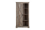 ZUN Tall Storage Cabinet Barn Door Storage Country Wood Rustic Farmhouse Pantry Cupboard Barn Door W2275P149117