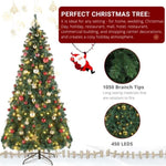 ZUN 7ft Automatic Tree Structure PVC Material 450 Lights Warm Color 8 Modes 1050 Branches Christmas Tree 94808269