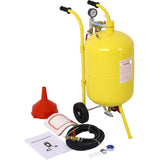 ZUN 10Gal Pot Sandblaster, 125 Psi Pressure Sand Blasting Complete Kit for Paint, Stain, Rust Removal W46577219