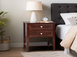 Wood Nightstand End Side Table with 2 Drawer for Living Room, Bedroom 71649672