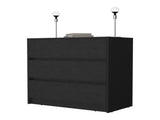 Black 3-Drawer Dresser B062P175076