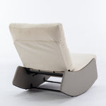 ZUN Modern Rocking Chair Recliner, Comfy Rocker Nursery Chair with Footrest, Accent Reading Chair, W1143P163505