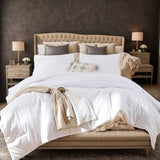 Four-pack of 100% polyester brushed single comforters with microfiber filling, a down 10656981