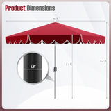 10 Feet Patio Umbrella with Crank Tilt Adjustment - Wine 98988045