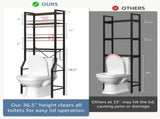 Over Toilet Bathroom Organizer, 4-Tier Adjustable Storage Rack, Space-Saving Shelf for Tight Areas, 52162028