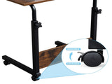 Rolling & Height adjustable P2 15MM Chipboard & Steel Side Table with Baffle 74177714
