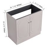 36" Freestanding Bathroom Vanity & 2 Soft-Close Cabinet Doors -Excluding Sink W999P241057
