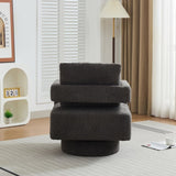 29.13" W Square Swivel Accent Chair, Modern Rotating Arm Chair with Open Back,360 Degree Rotation, W1852P211992