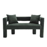 COOLMORE Modern Chenille Loveseat Sofa , Comfy Upholstered 2-Seater Sofa, Small Loveseat Accent W395P224849