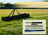 Blue Portable Baseball Practice Net Set with 7.5x7ft Catcher Net Ball Caddy Batting Tee - Hitting 51140326