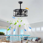 ZUN 20''Industrial 5-Blade Ceiling Fan with remote control ,5 ABS Blades small size ceiling fan--Matte W1592P192430