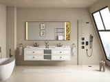 96" Wall Hung Bathroom Vanity Cabinet Fits Double Sinks, Cabinet Only W2287P265098