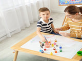 Children's Sensory Table with Stool, Kids Activity Table with 2 Storage Bins & 2 Pen Holders & Paper 95960477