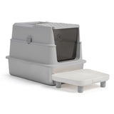 Stainless Steel Cat Litter Box, Covered Extra Large Cat Litter Box Enclosure, Metal Kitty Litter 61071037