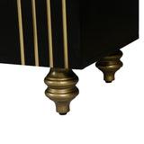 Modern Fluted Sideboard Buffet with Storage, Curve Element with Strict Lines, 4 Doors Storage W1445P256479