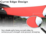 12'X16' Scarlet HDPE sunshade sail 01002648
