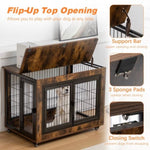 ZUN Dog Crate Furniture, Large Dog Kennel, 38"Wooden Pet Furniture with Pull-Out Tray, Home and Indoor W1212120268