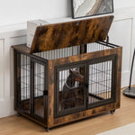 ZUN Dog Crate Furniture, Large Dog Kennel, 43"Wooden Pet Furniture with Pull-Out Tray, Home and Indoor W1212120270