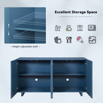 ZUN Modern Style Sideboard with Superior Storage Space, Hollow Door Design and 2 Adjustable Shelves for 11295302