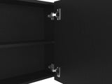 Medicine Cabinet 19.70" H, with 2 Doors, 3 Shelves, 2 Mirrors, Black B097P250836
