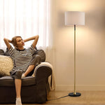 ZUN Floor Lamp Living Room with Beige Lampshade, Standing Lamp Tall Industrial Floor Lamp Reading W1592P188560