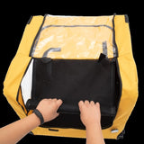 Yellow Outdoor Heavy Duty Foldable Utility Pet Stroller Dog Carriers Bicycle Trailer W136458017