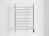 Brushed Nickel Heated Towel Rack for Bathroom,Wall Mounted with Intelligent Touch Screen Timer, 99313636