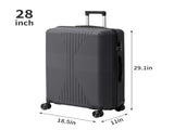 PP Trolley Case 20in 24in 28in 3PCS Suitcase Set Dark Gray 34460953