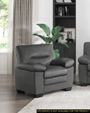 Modern Sleek Design Living Room Furniture 1pc Chair Dark Gray Fabric Upholstered Comfortable Plush B01167252