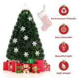 ZUN 3 Feet LED Christmas Tree with Snowflakes 52652396