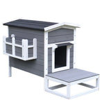 ZUN Wooden Cat House （Prohibited by WalMart） 71933952