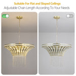 ZUN (Same as W1340120181/L5021) 8-Light 23.6" Wide Crystal Waterfall Chandelier (Bulb Not Included) W1340P189414