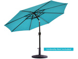 18" Bronze Umbrella Base - Heavy-Duty ResinSteel Upright, 30lbs Stable Round Design with Hand-Turn 64002827