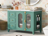 36-inch Bathroom Vanity 2 Soft Close Doors, Solid Wood Frame Modern Bathroom Storage Cabinet N710P223192F