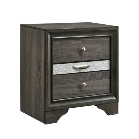 ZUN Grey 3-drawer Nightstand B062P181322