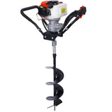 ZUN Post Hole Digger, 43cc Post Hole Digger, Gas Powered Earth Digger with 6&8" and absorber,Earth Auger W465109914