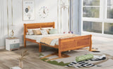 ZUN Full Size Wood Platform Bed with Headboard and Wooden Slat Support 98134494